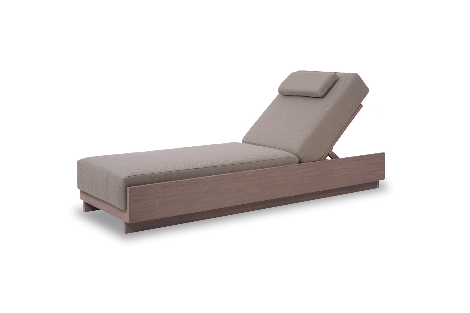 FAUX TEAK SINGLE SUN LOUNGER