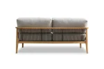atoll teak 2 seater outdoor sofa lopi back